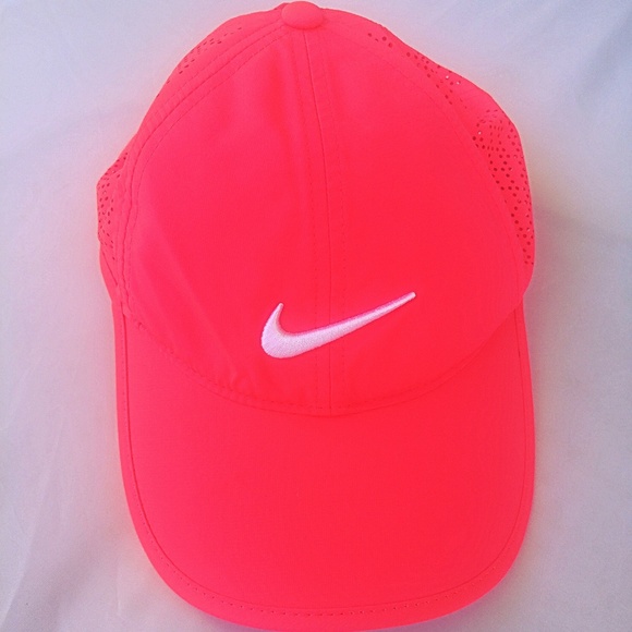 neon pink nike hat